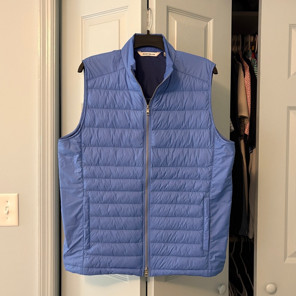 Light Blue Peter Millar Puffer Vest